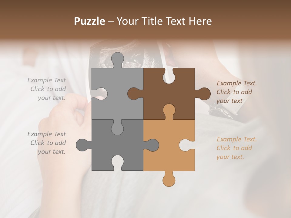 Caucasian Standing Senior PowerPoint Template