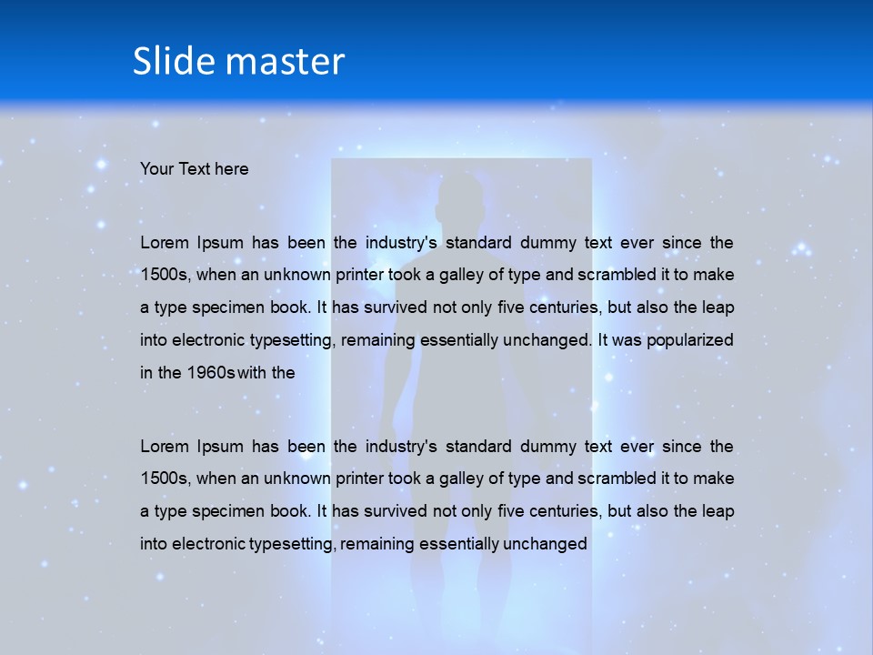 Older Standing Beach PowerPoint Template