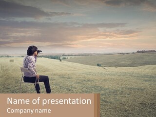 Daughter Sea Beach PowerPoint Template