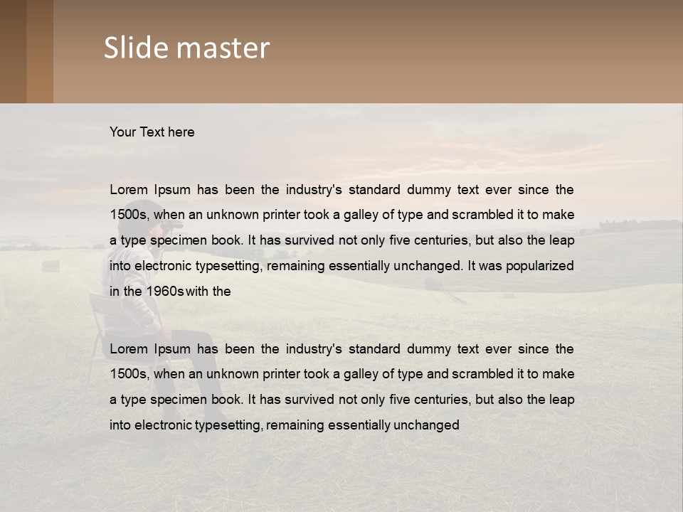 Daughter Sea Beach PowerPoint Template