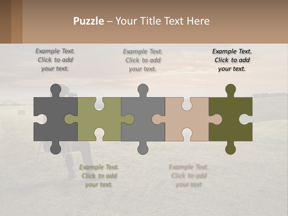 Daughter Sea Beach PowerPoint Template