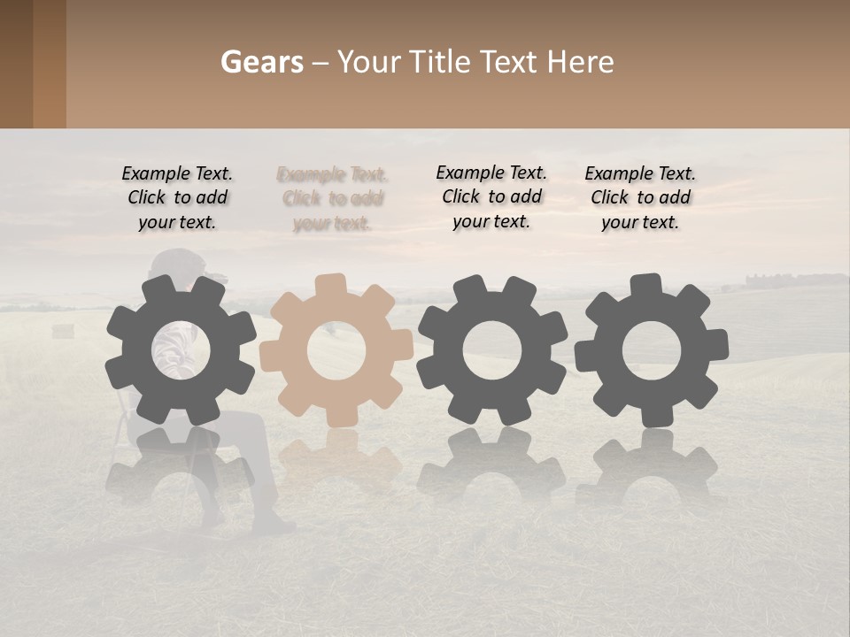 Daughter Sea Beach PowerPoint Template