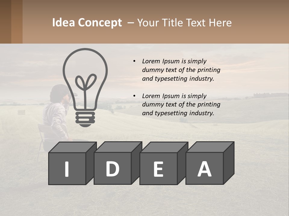 Daughter Sea Beach PowerPoint Template