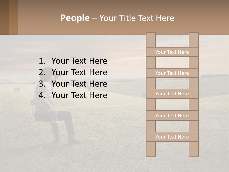 Daughter Sea Beach PowerPoint Template