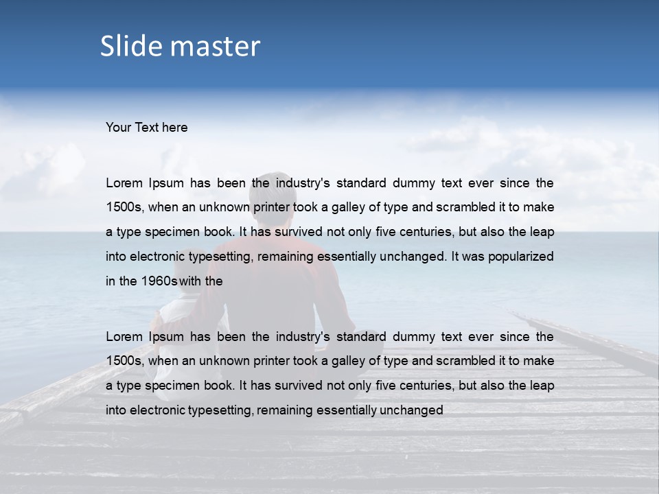 Sad Family Ocean PowerPoint Template