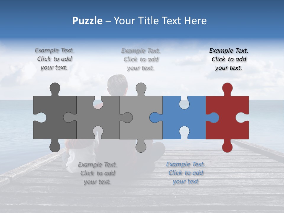 Sad Family Ocean PowerPoint Template