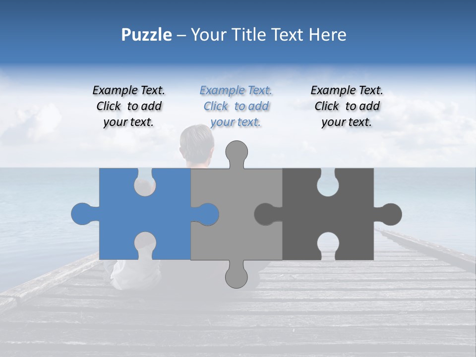 Sad Family Ocean PowerPoint Template