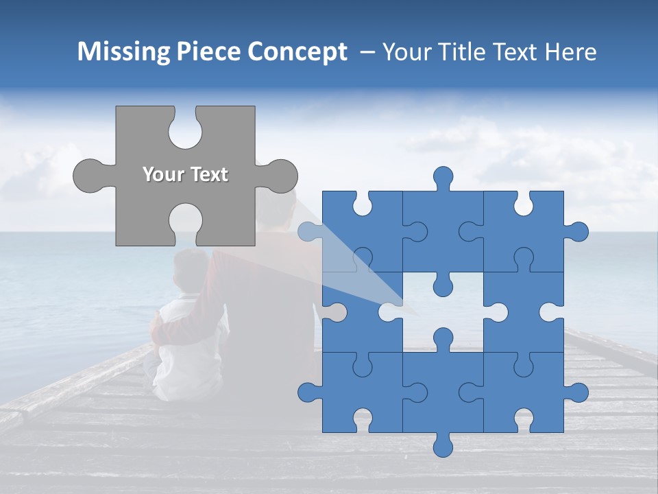 Sad Family Ocean PowerPoint Template