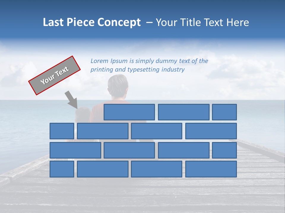 Sad Family Ocean PowerPoint Template