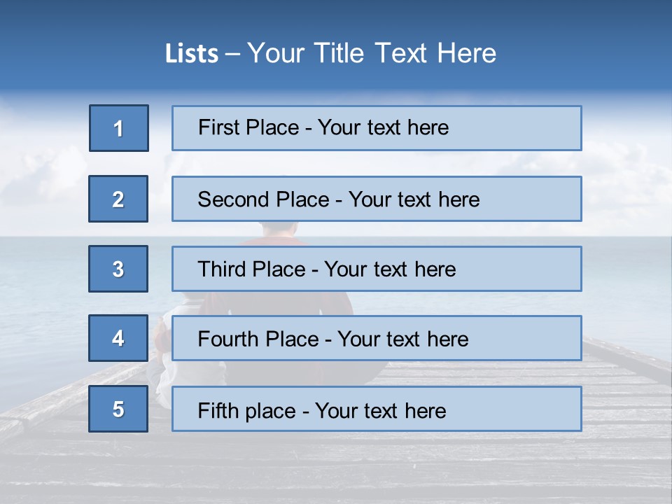 Sad Family Ocean PowerPoint Template