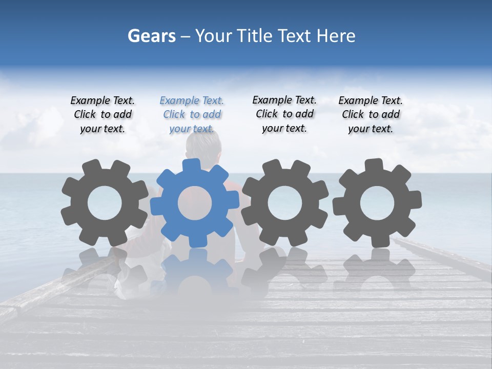 Sad Family Ocean PowerPoint Template