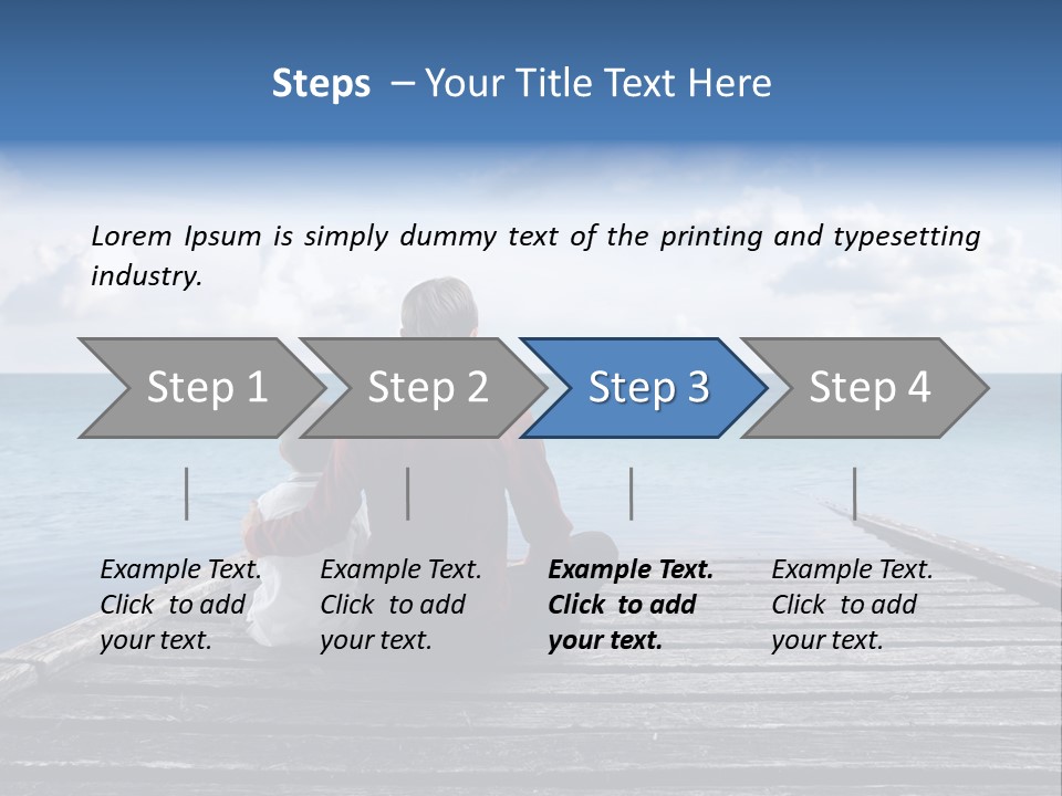 Sad Family Ocean PowerPoint Template