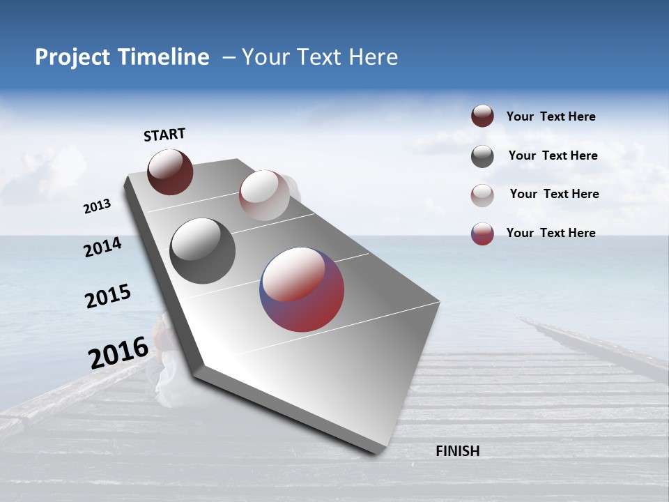 Sad Family Ocean PowerPoint Template