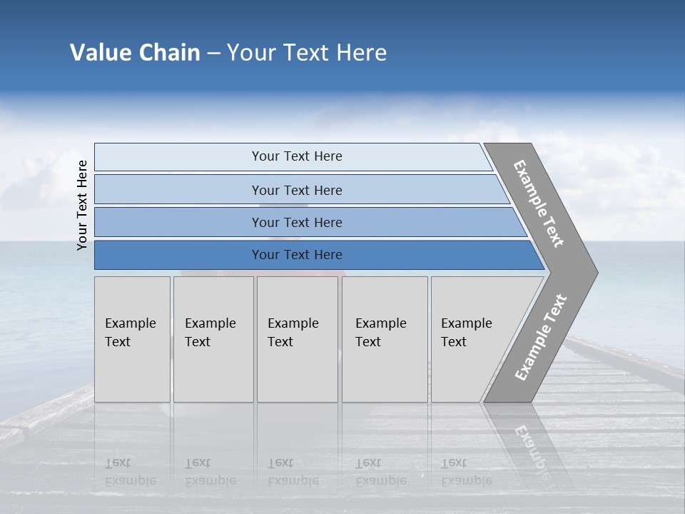 Sad Family Ocean PowerPoint Template