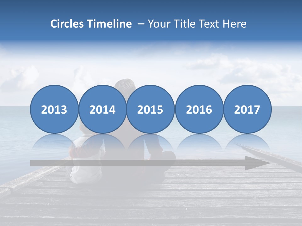 Sad Family Ocean PowerPoint Template
