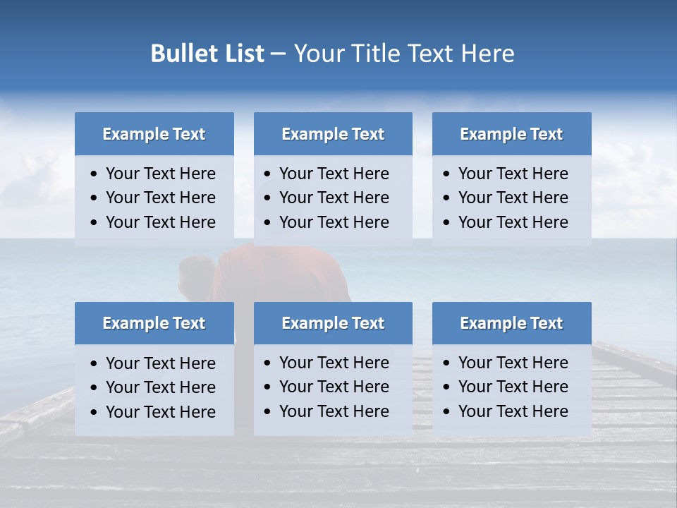 Sad Family Ocean PowerPoint Template