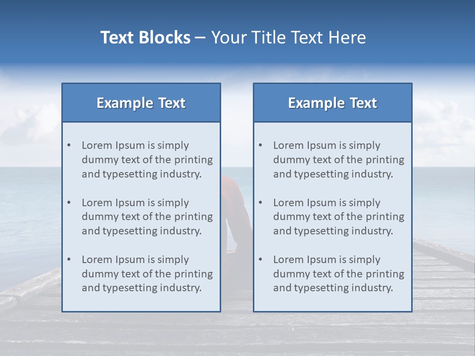 Sad Family Ocean PowerPoint Template