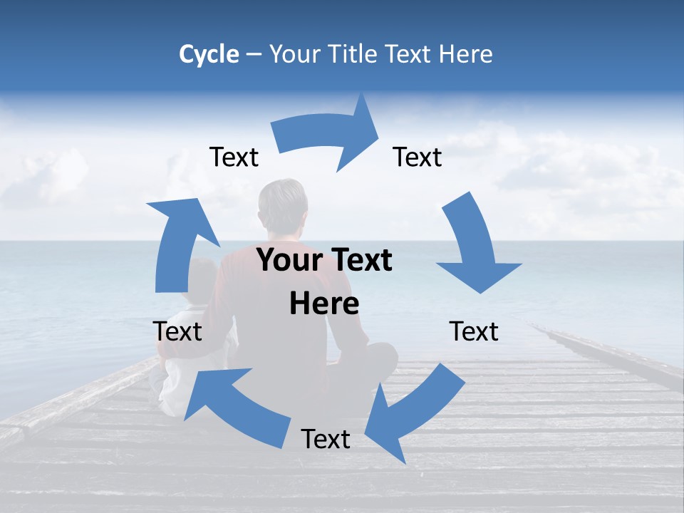 Sad Family Ocean PowerPoint Template