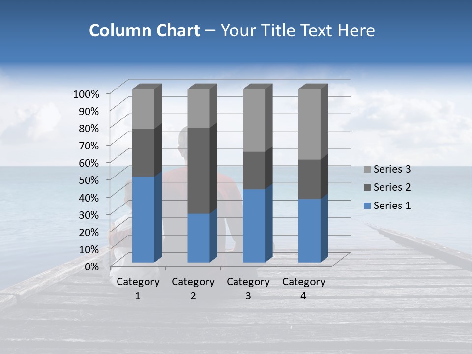 Sad Family Ocean PowerPoint Template