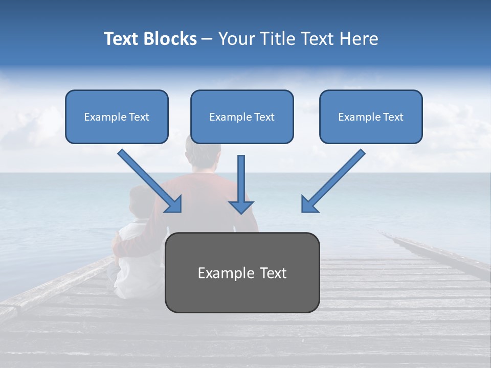 Sad Family Ocean PowerPoint Template