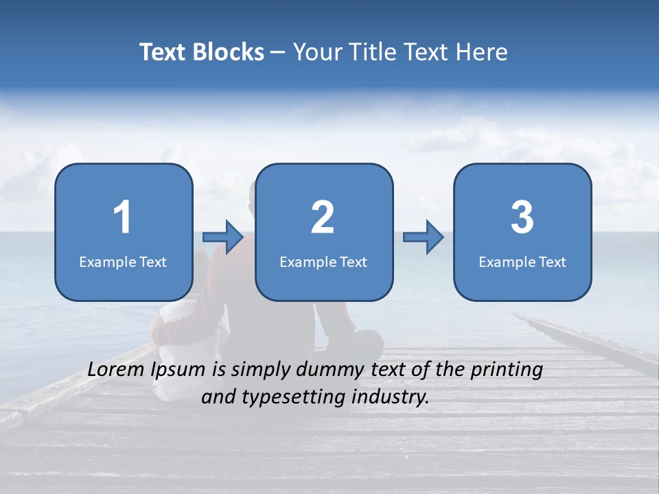 Sad Family Ocean PowerPoint Template