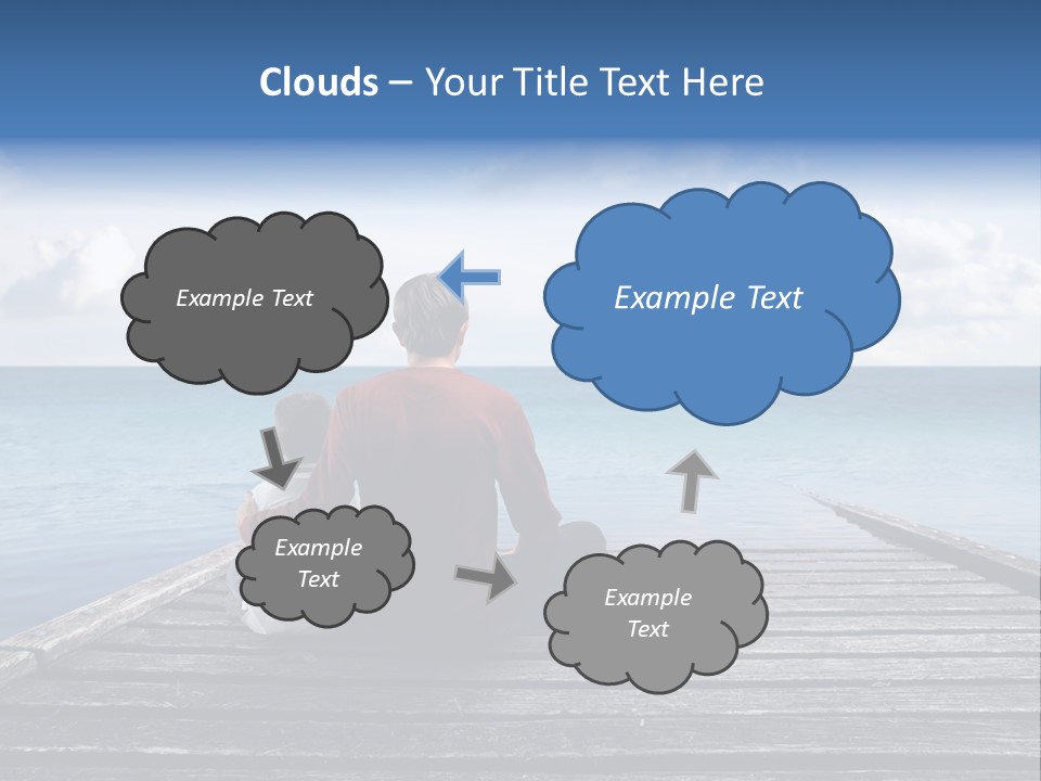 Sad Family Ocean PowerPoint Template