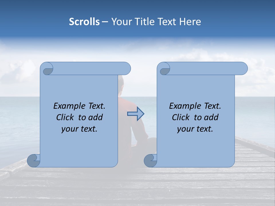 Sad Family Ocean PowerPoint Template