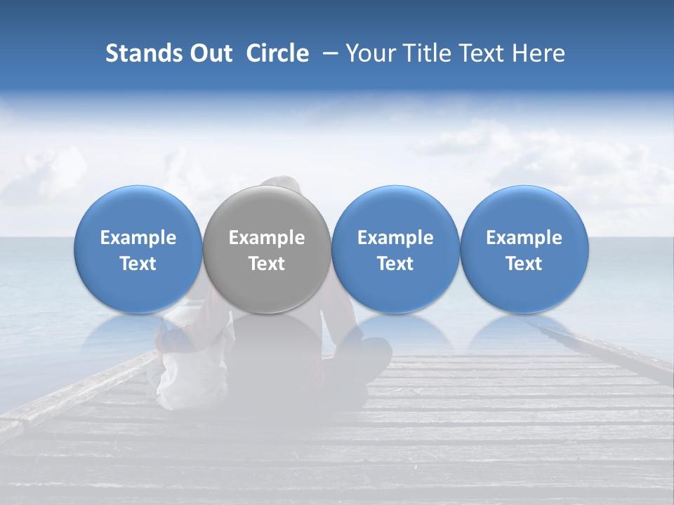 Sad Family Ocean PowerPoint Template