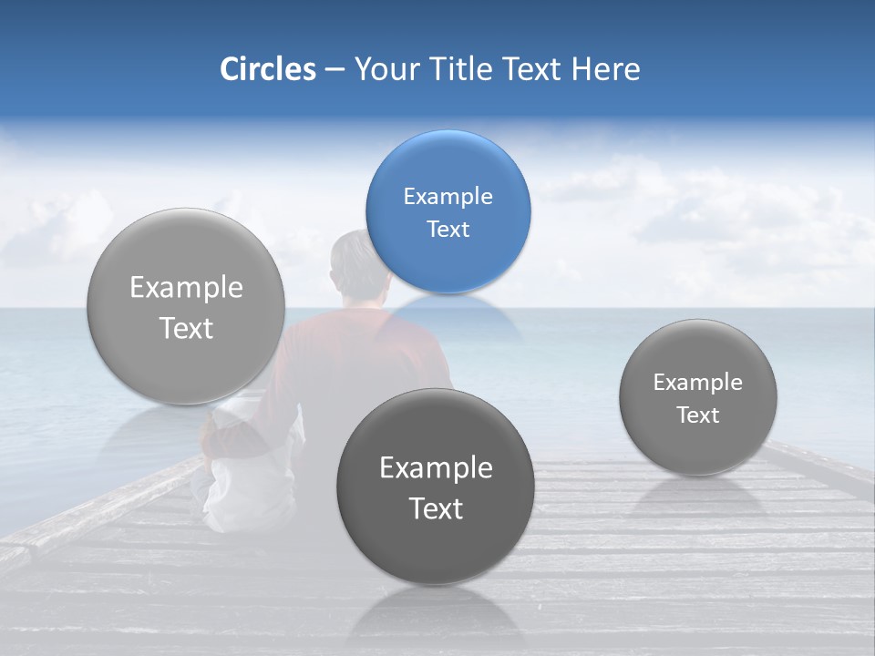 Sad Family Ocean PowerPoint Template