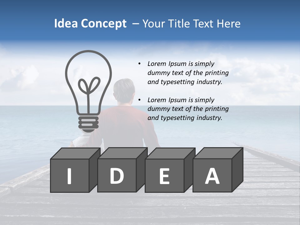 Sad Family Ocean PowerPoint Template