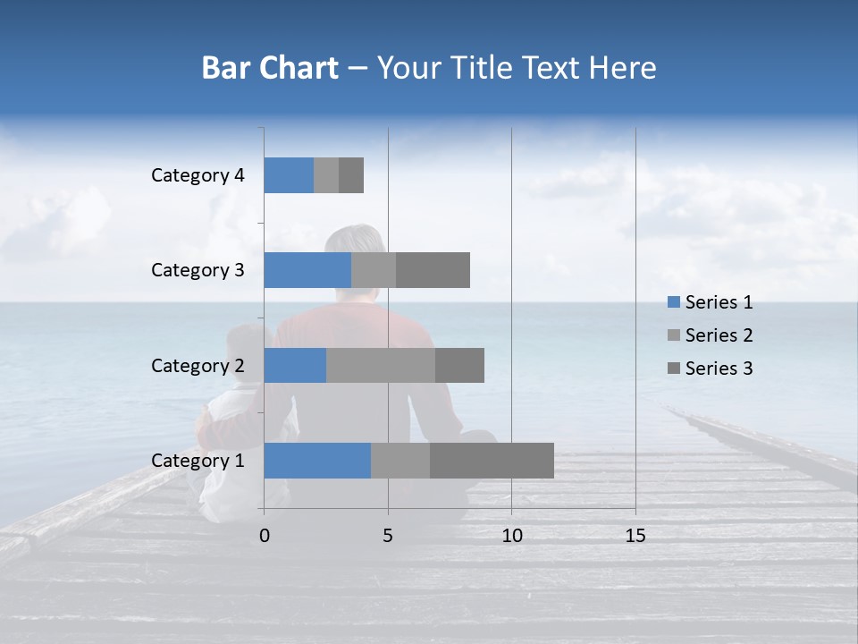 Sad Family Ocean PowerPoint Template