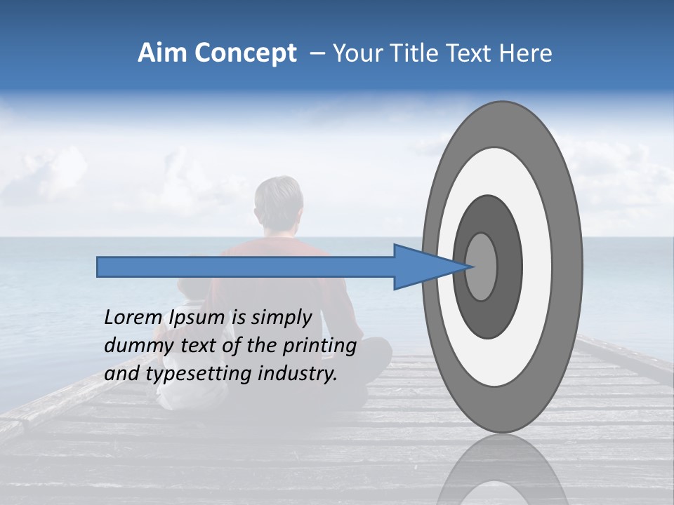 Sad Family Ocean PowerPoint Template