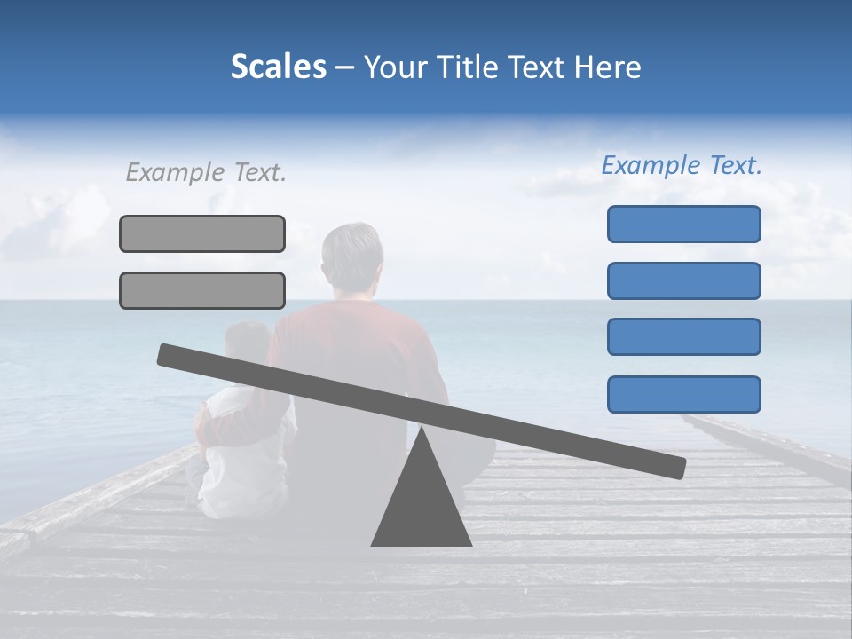 Sad Family Ocean PowerPoint Template