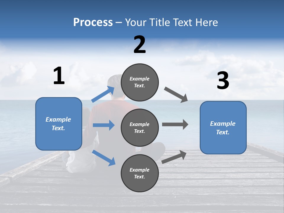 Sad Family Ocean PowerPoint Template