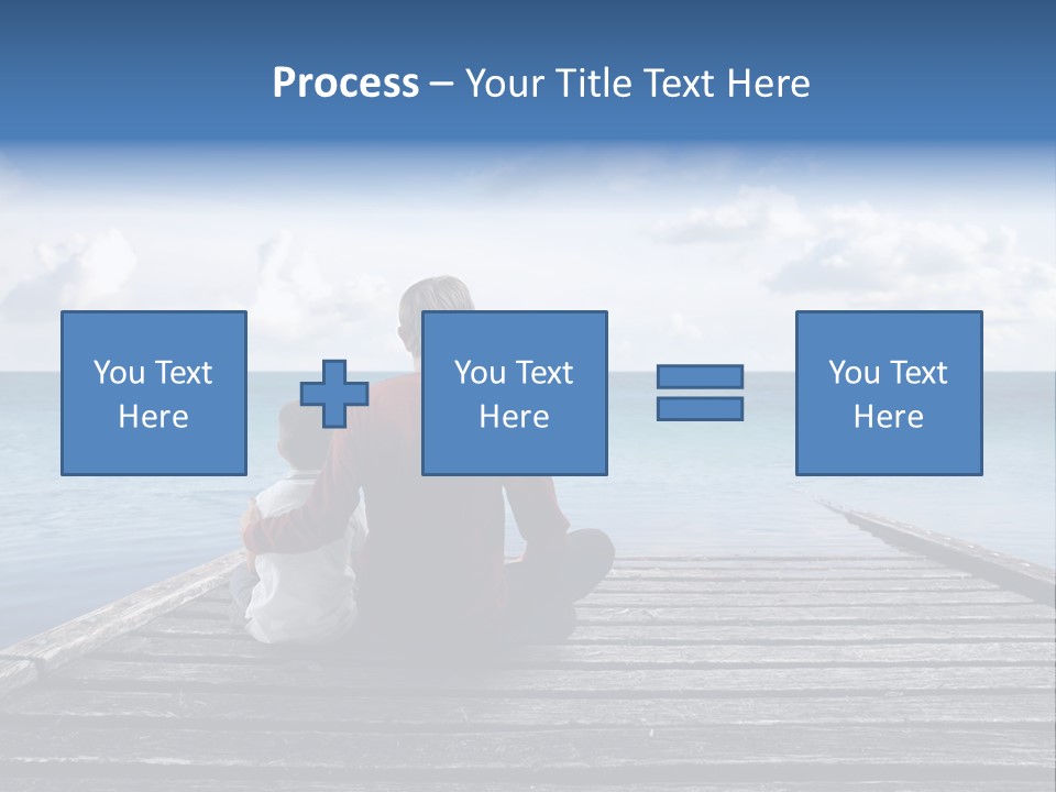 Sad Family Ocean PowerPoint Template