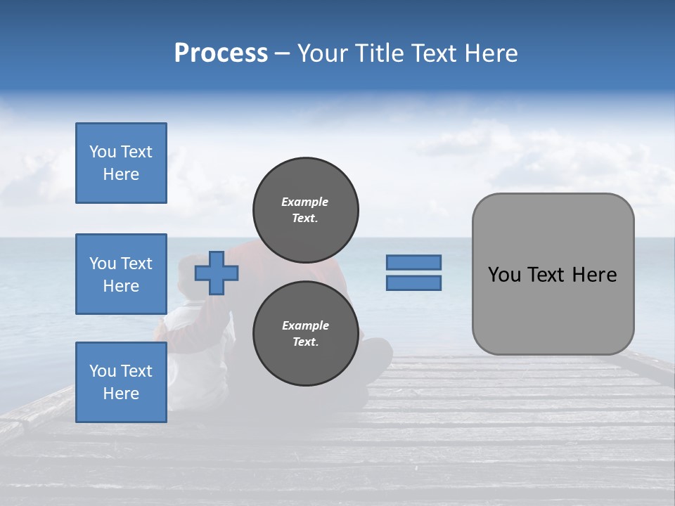 Sad Family Ocean PowerPoint Template