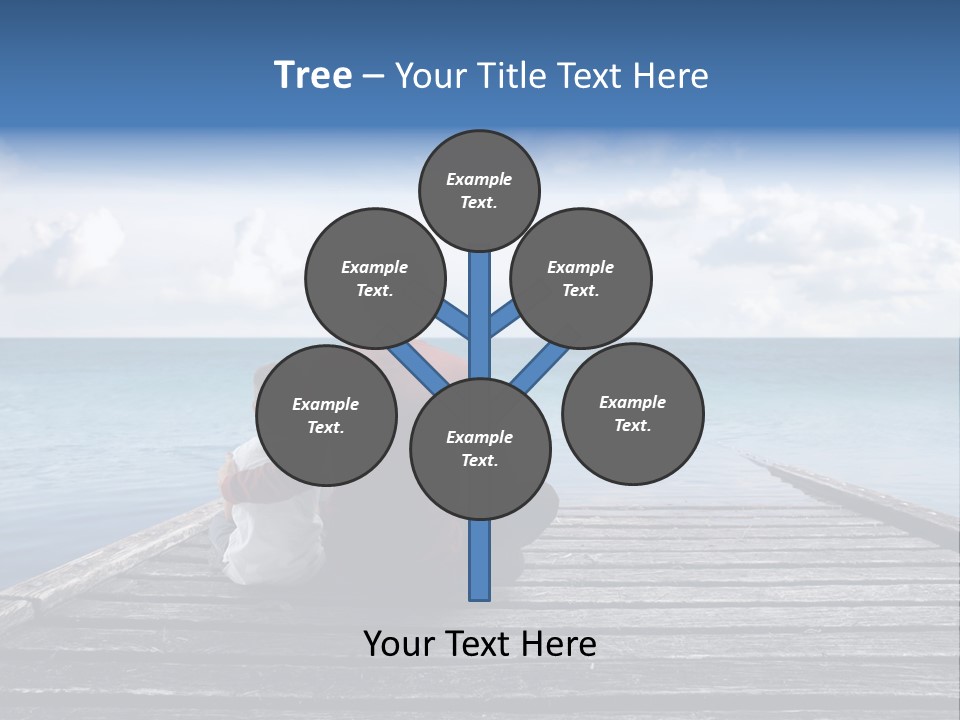 Sad Family Ocean PowerPoint Template