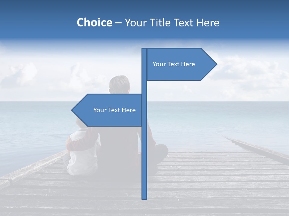 Sad Family Ocean PowerPoint Template