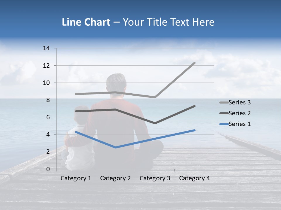 Sad Family Ocean PowerPoint Template