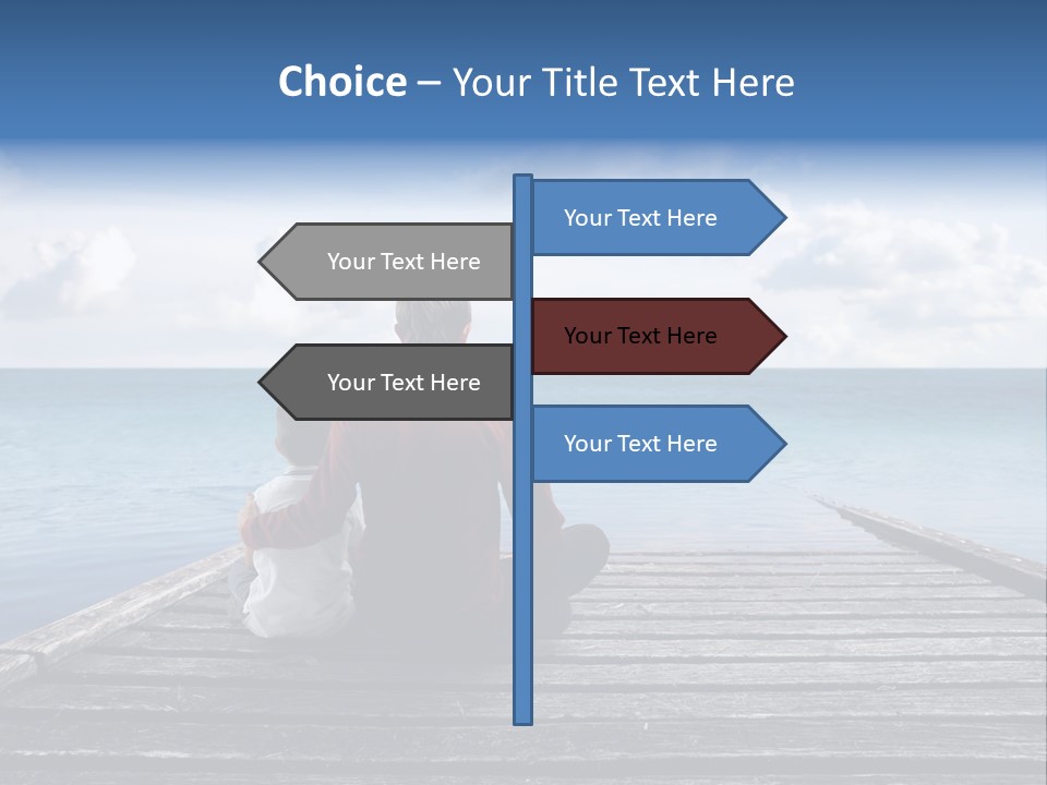 Sad Family Ocean PowerPoint Template