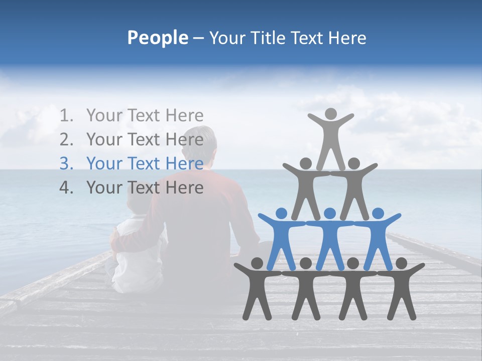 Sad Family Ocean PowerPoint Template