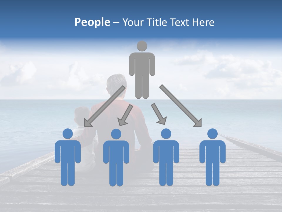 Sad Family Ocean PowerPoint Template