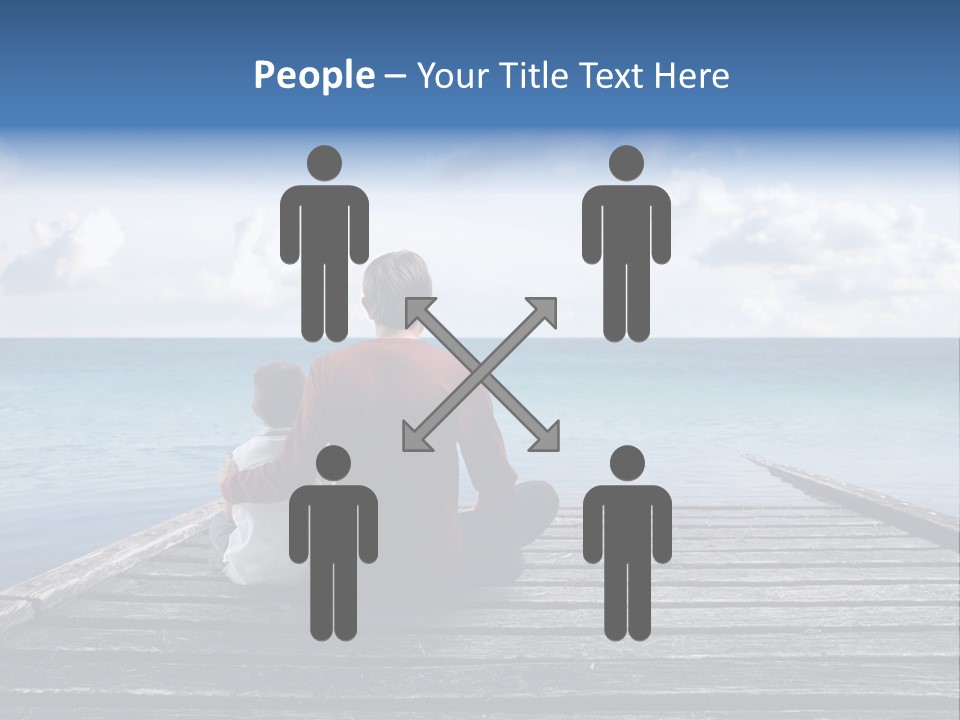 Sad Family Ocean PowerPoint Template