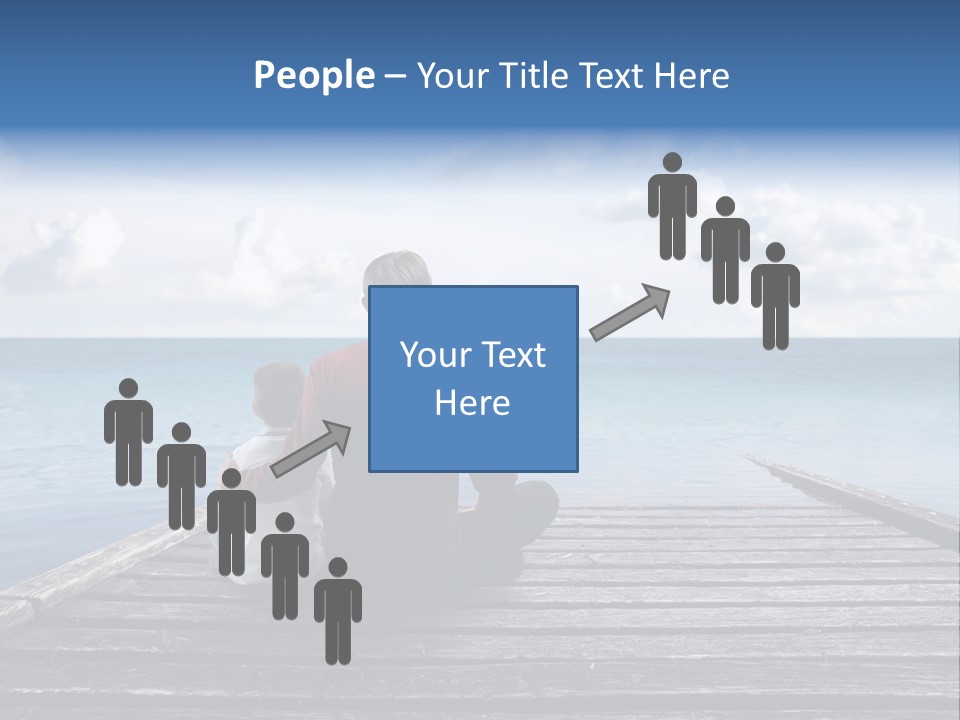 Sad Family Ocean PowerPoint Template