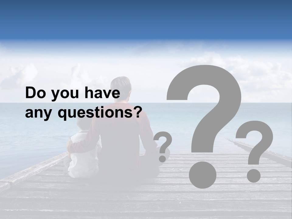 Sad Family Ocean PowerPoint Template