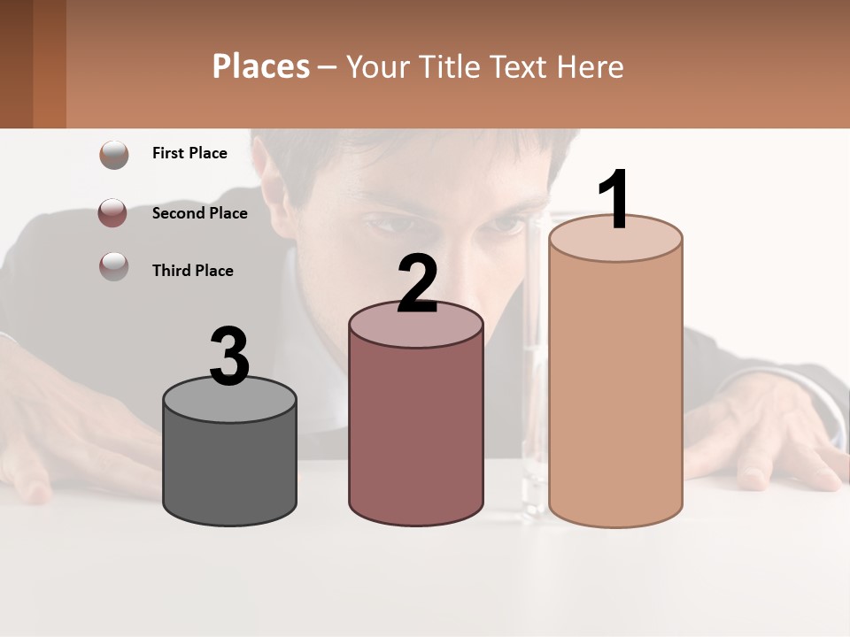 Elderly Sunrise White PowerPoint Template