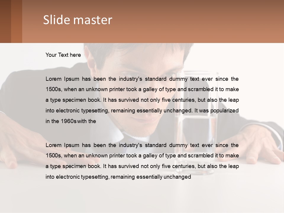 Elderly Sunrise White PowerPoint Template