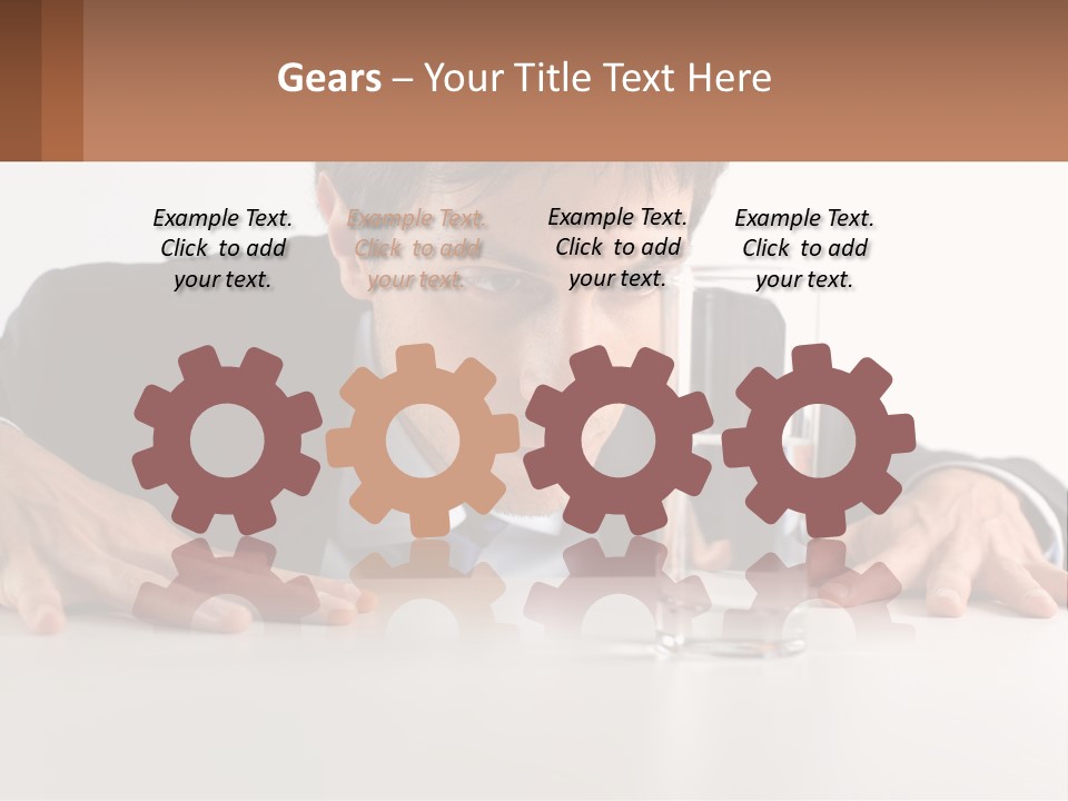 Elderly Sunrise White PowerPoint Template