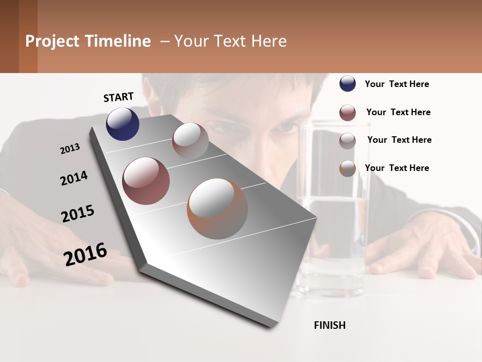 Elderly Sunrise White PowerPoint Template