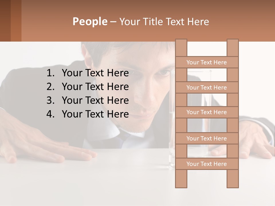Elderly Sunrise White PowerPoint Template